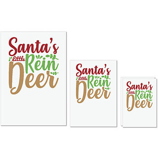 UDNAG Untearable Waterproof Stickers 155GSM 'Christmas | santa little rein dreen' A4 x 1pc, A5 x 1pc & A6 x 2pc UDNAG Untearable Waterproof Stickers 155GSM 'Christmas | santa little rein dreen' A4 x 1pc, A5 x 1pc & A6 x 2pc