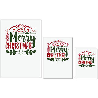                       UDNAG Untearable Waterproof Stickers 155GSM 'Christmas | merry crishtmas' A4 x 1pc, A5 x 1pc & A6 x 2pc                                              