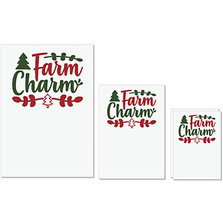                       UDNAG Untearable Waterproof Stickers 155GSM 'Christmas | farm charm' A4 x 1pc, A5 x 1pc & A6 x 2pc                                              
