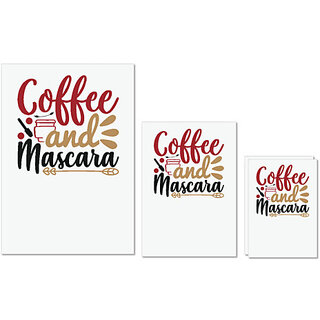                       UDNAG Untearable Waterproof Stickers 155GSM 'Christmas | coffee and mascara' A4 x 1pc, A5 x 1pc & A6 x 2pc                                              