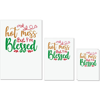 UDNAG Untearable Waterproof Stickers 155GSM 'Christmas | hot mess but i'm blessed' A4 x 1pc, A5 x 1pc & A6 x 2pc UDNAG Untearable Waterproof Stickers 155GSM 'Christmas | hot mess but i'm blessed' A4 x 1pc, A5 x 1pc & A6 x 2pc