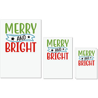UDNAG Untearable Waterproof Stickers 155GSM 'Christmas | merry and bright1' A4 x 1pc, A5 x 1pc & A6 x 2pc UDNAG Untearable Waterproof Stickers 155GSM 'Christmas | merry and bright1' A4 x 1pc, A5 x 1pc & A6 x 2pc