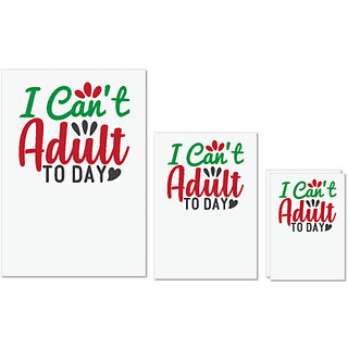 UDNAG Untearable Waterproof Stickers 155GSM 'Christmas | i can't adult to day' A4 x 1pc, A5 x 1pc & A6 x 2pc UDNAG Untearable Waterproof Stickers 155GSM 'Christmas | i can't adult to day' A4 x 1pc, A5 x 1pc & A6 x 2pc