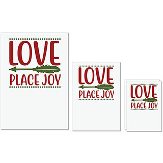 UDNAG Untearable Waterproof Stickers 155GSM 'Christmas | love place joy' A4 x 1pc, A5 x 1pc & A6 x 2pc UDNAG Untearable Waterproof Stickers 155GSM 'Christmas | love place joy' A4 x 1pc, A5 x 1pc & A6 x 2pc