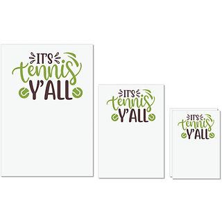                       UDNAG Untearable Waterproof Stickers 155GSM 'Tennis | it's tennis y'all' A4 x 1pc, A5 x 1pc & A6 x 2pc                                              