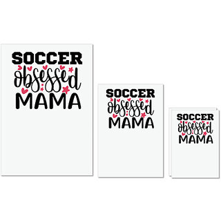 UDNAG Untearable Waterproof Stickers 155GSM 'Soccer | socceee obsessed mama' A4 x 1pc, A5 x 1pc & A6 x 2pc UDNAG Untearable Waterproof Stickers 155GSM 'Soccer | socceee obsessed mama' A4 x 1pc, A5 x 1pc & A6 x 2pc