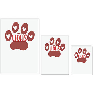                       UDNAG Untearable Waterproof Stickers 155GSM 'Lions | Lions' A4 x 1pc, A5 x 1pc & A6 x 2pc                                              