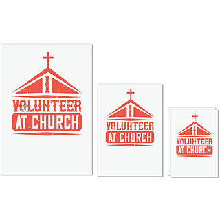 UDNAG Untearable Waterproof Stickers 155GSM 'Volunteers | I Volunteer At Church' A4 x 1pc, A5 x 1pc & A6 x 2pc UDNAG Untearable Waterproof Stickers 155GSM 'Volunteers | I Volunteer At Church' A4 x 1pc, A5 x 1pc & A6 x 2pc