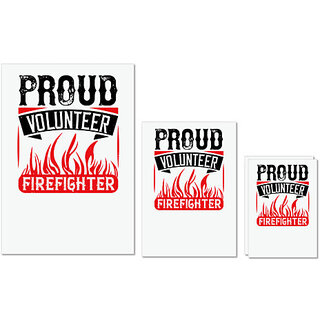 UDNAG Untearable Waterproof Stickers 155GSM 'Volunteers | Proud Volunteer Firefighter' A4 x 1pc, A5 x 1pc & A6 x 2pc UDNAG Untearable Waterproof Stickers 155GSM 'Volunteers | Proud Volunteer Firefighter' A4 x 1pc, A5 x 1pc & A6 x 2pc