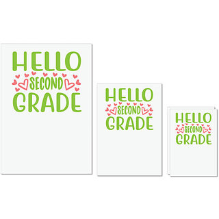 UDNAG Untearable Waterproof Stickers 155GSM 'Student teacher | Hello second grade' A4 x 1pc, A5 x 1pc & A6 x 2pc UDNAG Untearable Waterproof Stickers 155GSM 'Student teacher | Hello second grade' A4 x 1pc, A5 x 1pc & A6 x 2pc