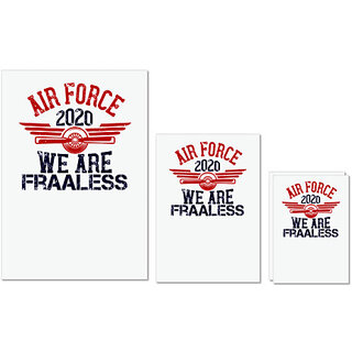 UDNAG Untearable Waterproof Stickers 155GSM 'Airforce | air force 00 we are fraaless' A4 x 1pc, A5 x 1pc & A6 x 2pc UDNAG Untearable Waterproof Stickers 155GSM 'Airforce | air force 00 we are fraaless' A4 x 1pc, A5 x 1pc & A6 x 2pc