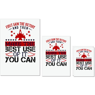 UDNAG Untearable Waterproof Stickers 155GSM 'Airforce | first gain the victory and then' A4 x 1pc, A5 x 1pc & A6 x 2pc UDNAG Untearable Waterproof Stickers 155GSM 'Airforce | first gain the victory and then' A4 x 1pc, A5 x 1pc & A6 x 2pc