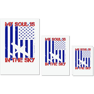 UDNAG Untearable Waterproof Stickers 155GSM 'Airforce | My soul in the sky' A4 x 1pc, A5 x 1pc & A6 x 2pc UDNAG Untearable Waterproof Stickers 155GSM 'Airforce | My soul in the sky' A4 x 1pc, A5 x 1pc & A6 x 2pc