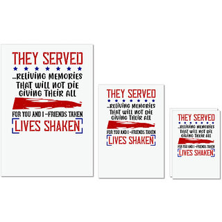                       UDNAG Untearable Waterproof Stickers 155GSM 'Airforce | they served.... reliving memories' A4 x 1pc, A5 x 1pc & A6 x 2pc                                              