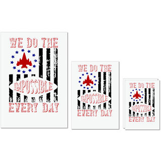 UDNAG Untearable Waterproof Stickers 155GSM 'Airforce | we do the impossible every day' A4 x 1pc, A5 x 1pc & A6 x 2pc UDNAG Untearable Waterproof Stickers 155GSM 'Airforce | we do the impossible every day' A4 x 1pc, A5 x 1pc & A6 x 2pc