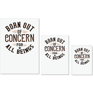 UDNAG Untearable Waterproof Stickers 155GSM 'Peace | Born out of concern for all beings' A4 x 1pc, A5 x 1pc & A6 x 2pc UDNAG Untearable Waterproof Stickers 155GSM 'Peace | Born out of concern for all beings' A4 x 1pc, A5 x 1pc & A6 x 2pc