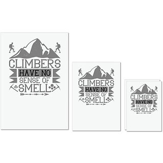 UDNAG Untearable Waterproof Stickers 155GSM 'Climbing | Climbers have no sense of smell' A4 x 1pc, A5 x 1pc & A6 x 2pc UDNAG Untearable Waterproof Stickers 155GSM 'Climbing | Climbers have no sense of smell' A4 x 1pc, A5 x 1pc & A6 x 2pc