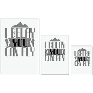 UDNAG Untearable Waterproof Stickers 155GSM 'Climbing | I belay you can fly' A4 x 1pc, A5 x 1pc & A6 x 2pc UDNAG Untearable Waterproof Stickers 155GSM 'Climbing | I belay you can fly' A4 x 1pc, A5 x 1pc & A6 x 2pc