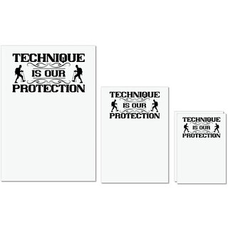                       UDNAG Untearable Waterproof Stickers 155GSM 'Climbing | Technique is our protection' A4 x 1pc, A5 x 1pc & A6 x 2pc                                              