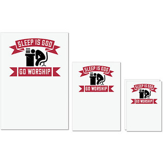 UDNAG Untearable Waterproof Stickers 155GSM 'Sleeping | Sleep Go worship' A4 x 1pc, A5 x 1pc & A6 x 2pc UDNAG Untearable Waterproof Stickers 155GSM 'Sleeping | Sleep Go worship' A4 x 1pc, A5 x 1pc & A6 x 2pc