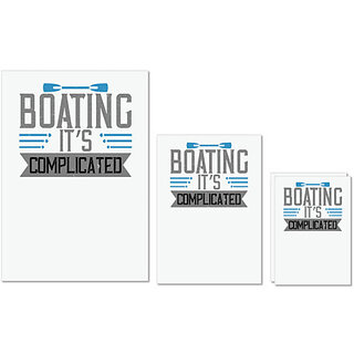 UDNAG Untearable Waterproof Stickers 155GSM 'Boating | Boating, its complicated' A4 x 1pc, A5 x 1pc & A6 x 2pc UDNAG Untearable Waterproof Stickers 155GSM 'Boating | Boating, its complicated' A4 x 1pc, A5 x 1pc & A6 x 2pc
