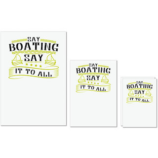 UDNAG Untearable Waterproof Stickers 155GSM 'Boating | Say Boating, say it to all' A4 x 1pc, A5 x 1pc & A6 x 2pc UDNAG Untearable Waterproof Stickers 155GSM 'Boating | Say Boating, say it to all' A4 x 1pc, A5 x 1pc & A6 x 2pc
