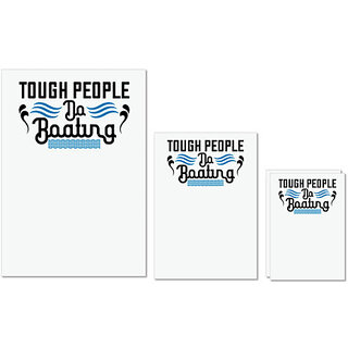 UDNAG Untearable Waterproof Stickers 155GSM 'Boating | Tough people do Boating' A4 x 1pc, A5 x 1pc & A6 x 2pc UDNAG Untearable Waterproof Stickers 155GSM 'Boating | Tough people do Boating' A4 x 1pc, A5 x 1pc & A6 x 2pc