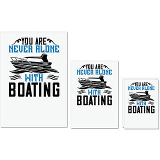UDNAG Untearable Waterproof Stickers 155GSM 'Boating | You are never alone with Boating' A4 x 1pc, A5 x 1pc & A6 x 2pc UDNAG Untearable Waterproof Stickers 155GSM 'Boating | You are never alone with Boating' A4 x 1pc, A5 x 1pc & A6 x 2pc