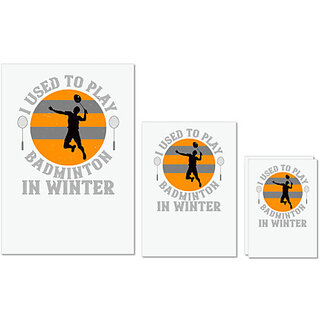UDNAG Untearable Waterproof Stickers 155GSM 'Badminton | badmintonI used to playin winter' A4 x 1pc, A5 x 1pc & A6 x 2pc UDNAG Untearable Waterproof Stickers 155GSM 'Badminton | badmintonI used to playin winter' A4 x 1pc, A5 x 1pc & A6 x 2pc