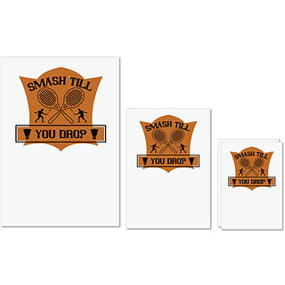 UDNAG Untearable Waterproof Stickers 155GSM 'Badminton | SMASH till you drop' A4 x 1pc, A5 x 1pc & A6 x 2pc UDNAG Untearable Waterproof Stickers 155GSM 'Badminton | SMASH till you drop' A4 x 1pc, A5 x 1pc & A6 x 2pc