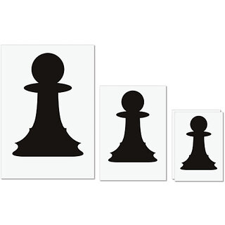                       UDNAG Untearable Waterproof Stickers 155GSM 'Chess | Chess' A4 x 1pc, A5 x 1pc & A6 x 2pc                                              