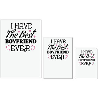 UDNAG Untearable Waterproof Stickers 155GSM 'Couple | I have the best boyfriend ever' A4 x 1pc, A5 x 1pc & A6 x 2pc UDNAG Untearable Waterproof Stickers 155GSM 'Couple | I have the best boyfriend ever' A4 x 1pc, A5 x 1pc & A6 x 2pc