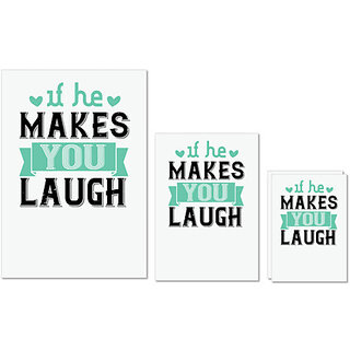 UDNAG Untearable Waterproof Stickers 155GSM 'Couple | If he makes you laugh' A4 x 1pc, A5 x 1pc & A6 x 2pc UDNAG Untearable Waterproof Stickers 155GSM 'Couple | If he makes you laugh' A4 x 1pc, A5 x 1pc & A6 x 2pc