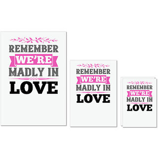 UDNAG Untearable Waterproof Stickers 155GSM 'Couple | Remember were madly in love' A4 x 1pc, A5 x 1pc & A6 x 2pc UDNAG Untearable Waterproof Stickers 155GSM 'Couple | Remember were madly in love' A4 x 1pc, A5 x 1pc & A6 x 2pc