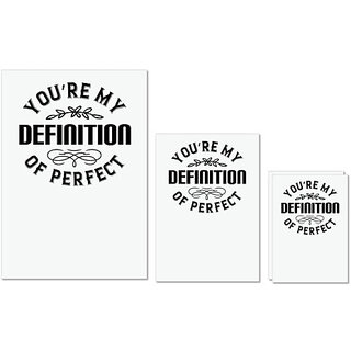 UDNAG Untearable Waterproof Stickers 155GSM 'Couple | Youre my definition of perfect' A4 x 1pc, A5 x 1pc & A6 x 2pc UDNAG Untearable Waterproof Stickers 155GSM 'Couple | Youre my definition of perfect' A4 x 1pc, A5 x 1pc & A6 x 2pc