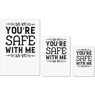 UDNAG Untearable Waterproof Stickers 155GSM 'Couple | Youre safe with me' A4 x 1pc, A5 x 1pc & A6 x 2pc UDNAG Untearable Waterproof Stickers 155GSM 'Couple | Youre safe with me' A4 x 1pc, A5 x 1pc & A6 x 2pc