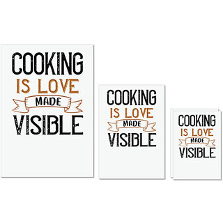 UDNAG Untearable Waterproof Stickers 155GSM 'Cooking | cooking is love made visible' A4 x 1pc, A5 x 1pc & A6 x 2pc UDNAG Untearable Waterproof Stickers 155GSM 'Cooking | cooking is love made visible' A4 x 1pc, A5 x 1pc & A6 x 2pc