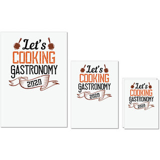                       UDNAG Untearable Waterproof Stickers 155GSM 'Cooking | lets cooking gastronomy 00' A4 x 1pc, A5 x 1pc & A6 x 2pc                                              