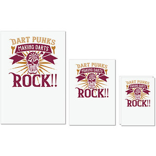 UDNAG Untearable Waterproof Stickers 155GSM 'Dart | Dart punks making darts rock!!' A4 x 1pc, A5 x 1pc & A6 x 2pc UDNAG Untearable Waterproof Stickers 155GSM 'Dart | Dart punks making darts rock!!' A4 x 1pc, A5 x 1pc & A6 x 2pc