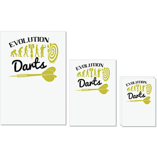                       UDNAG Untearable Waterproof Stickers 155GSM 'Dart | Evolution darts' A4 x 1pc, A5 x 1pc & A6 x 2pc                                              