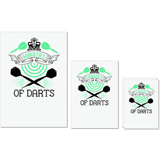                       UDNAG Untearable Waterproof Stickers 155GSM 'Dart | Ministry of darts' A4 x 1pc, A5 x 1pc & A6 x 2pc                                              