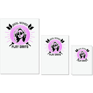 UDNAG Untearable Waterproof Stickers 155GSM 'Dart | Real women play darts' A4 x 1pc, A5 x 1pc & A6 x 2pc UDNAG Untearable Waterproof Stickers 155GSM 'Dart | Real women play darts' A4 x 1pc, A5 x 1pc & A6 x 2pc