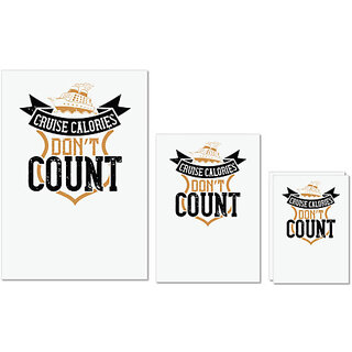 UDNAG Untearable Waterproof Stickers 155GSM 'Girls trip | cruise calories don't count' A4 x 1pc, A5 x 1pc & A6 x 2pc UDNAG Untearable Waterproof Stickers 155GSM 'Girls trip | cruise calories don't count' A4 x 1pc, A5 x 1pc & A6 x 2pc