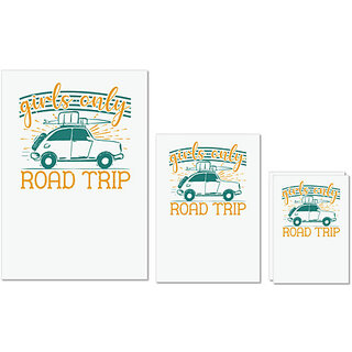                       UDNAG Untearable Waterproof Stickers 155GSM 'Girls trip | girls only road trip' A4 x 1pc, A5 x 1pc & A6 x 2pc                                              