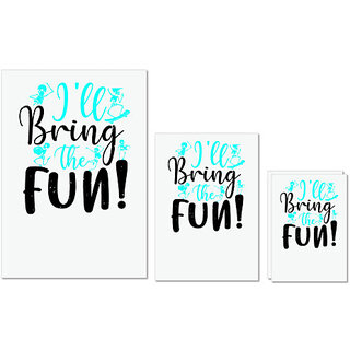                       UDNAG Untearable Waterproof Stickers 155GSM 'Girls trip | i'll bring the fun!' A4 x 1pc, A5 x 1pc & A6 x 2pc                                              