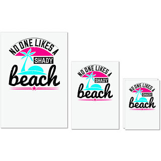                       UDNAG Untearable Waterproof Stickers 155GSM 'Girls trip | no one likes a shady beach' A4 x 1pc, A5 x 1pc & A6 x 2pc                                              