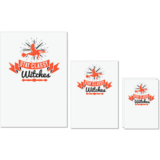 UDNAG Untearable Waterproof Stickers 155GSM 'Girls trip | stay classy witches' A4 x 1pc, A5 x 1pc & A6 x 2pc UDNAG Untearable Waterproof Stickers 155GSM 'Girls trip | stay classy witches' A4 x 1pc, A5 x 1pc & A6 x 2pc
