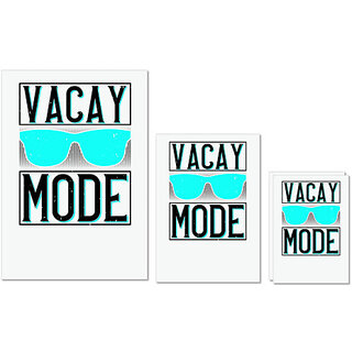                       UDNAG Untearable Waterproof Stickers 155GSM 'Girls trip | vacay mode' A4 x 1pc, A5 x 1pc & A6 x 2pc                                              