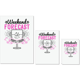 UDNAG Untearable Waterproof Stickers 155GSM 'Girls trip | WEEKEND FORECAST MOSTLY DRUNK' A4 x 1pc, A5 x 1pc & A6 x 2pc UDNAG Untearable Waterproof Stickers 155GSM 'Girls trip | WEEKEND FORECAST MOSTLY DRUNK' A4 x 1pc, A5 x 1pc & A6 x 2pc