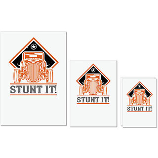 UDNAG Untearable Waterproof Stickers 155GSM 'Hot Rod Car | Stunt IT!' A4 x 1pc, A5 x 1pc & A6 x 2pc UDNAG Untearable Waterproof Stickers 155GSM 'Hot Rod Car | Stunt IT!' A4 x 1pc, A5 x 1pc & A6 x 2pc